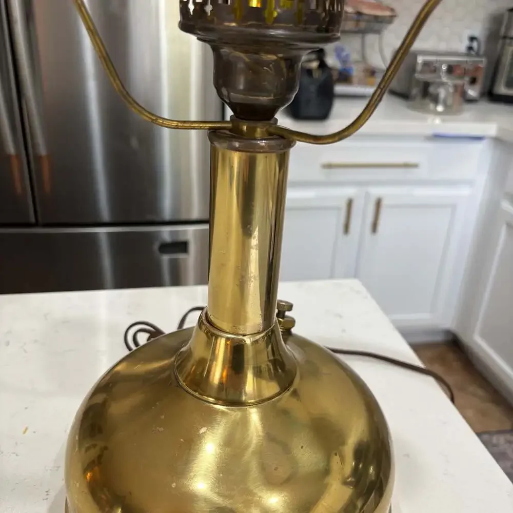 Vintage Coleman Model 100 Gas Lantern Converted to Electric Table Lamp